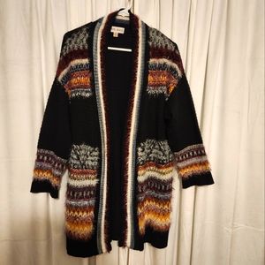 Knox Rose Aztec Southwestern open cardigan sz xs 🌵